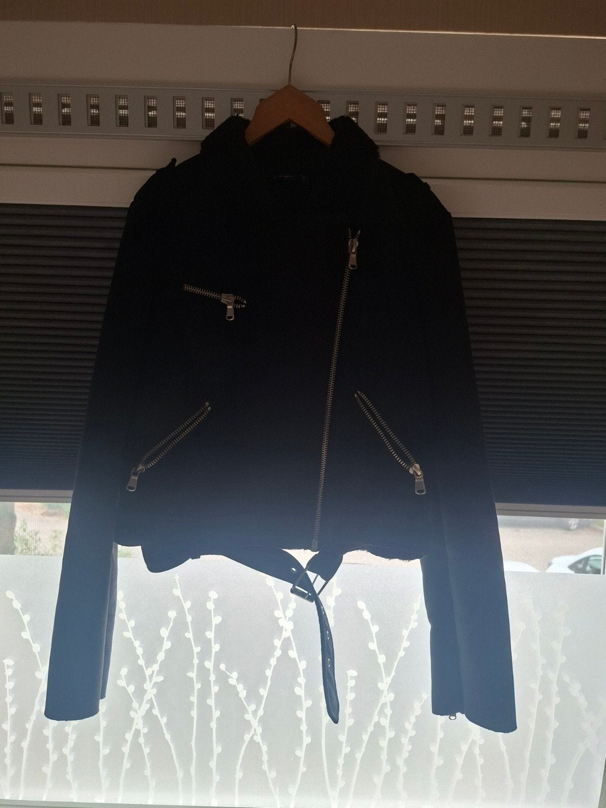 Zwarte bikerjack met ritsen. maat m, Maat 38/40 (M), Zwart, Ophalen of Verzenden, Onbekend
