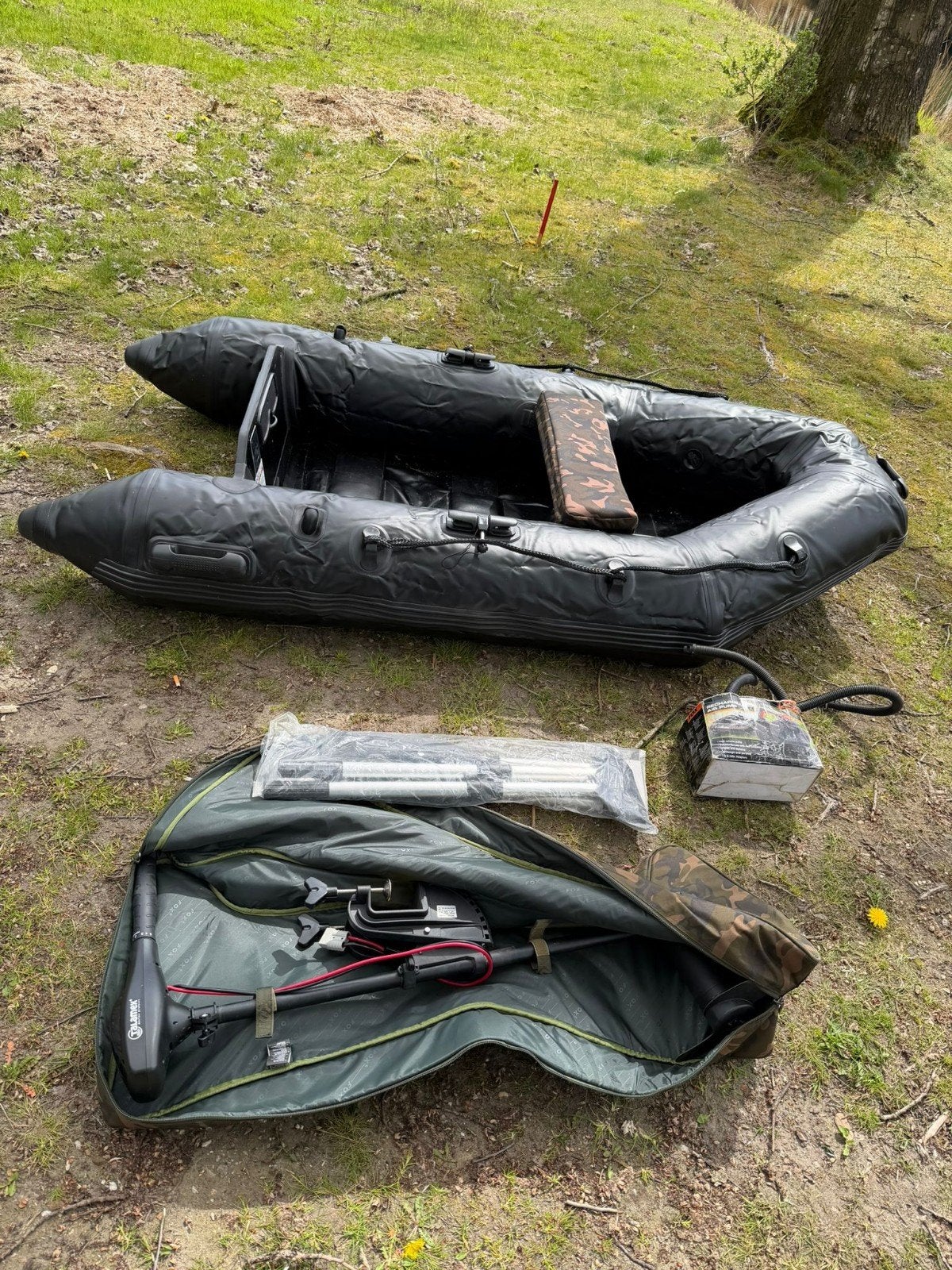 Voerboot, Watersport en Boten, Rubberboten, Overige merken, Gebruikt, PVC, Elektrisch
