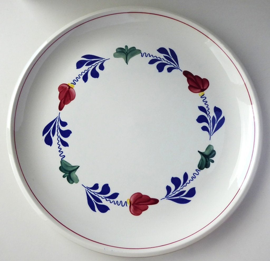 Boerenbont gebak schaal 32 cm , medio 1980, Landelijk/Boerenbont, Ophalen of Verzenden, Royal Boch, Aardewerk