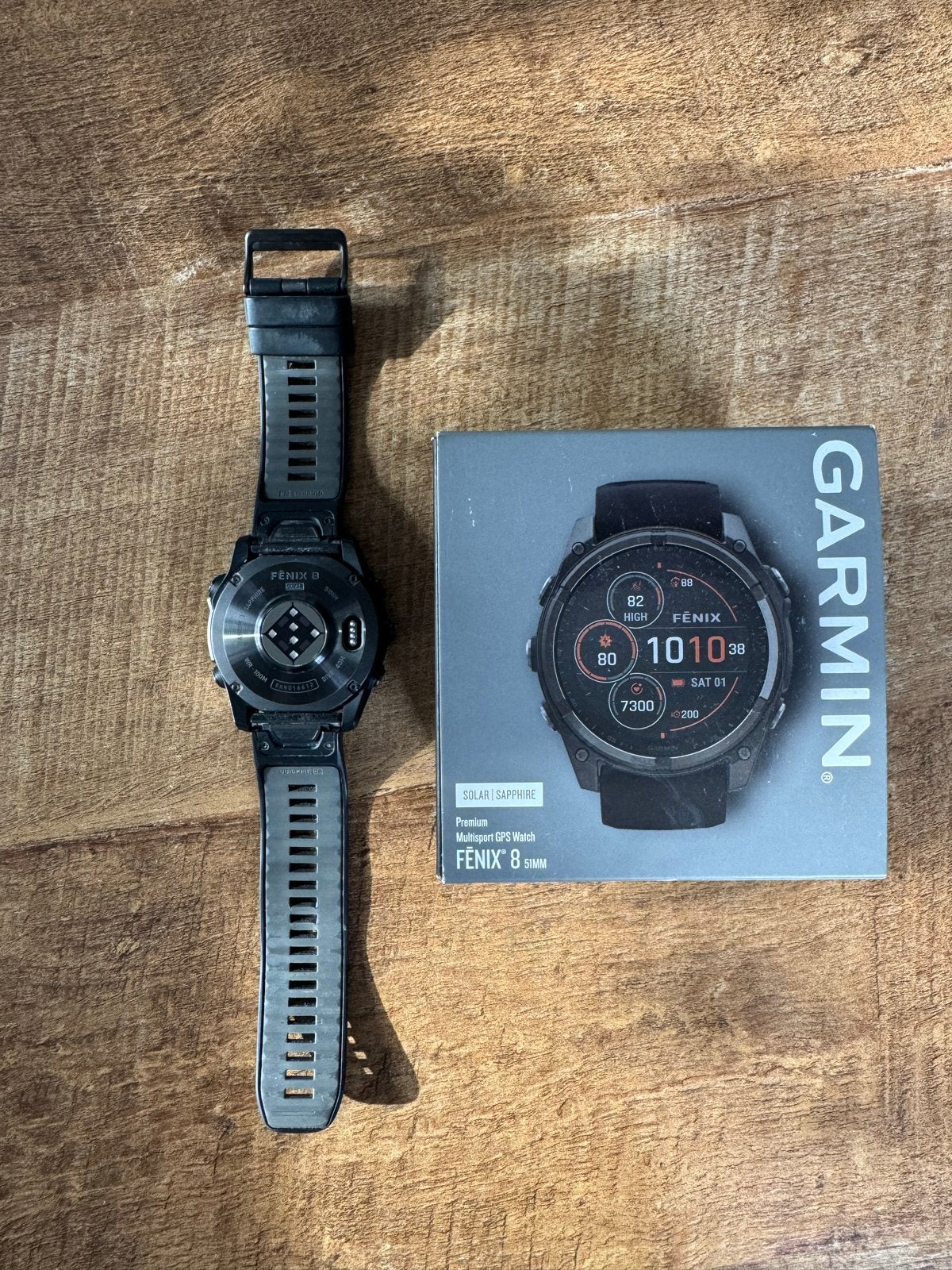 Garmin Fenix 8 Solar Multisport GPS Smartwatch Zwart, Afstand, Zwart, Ophalen of Verzenden, Zo goed als nieuw