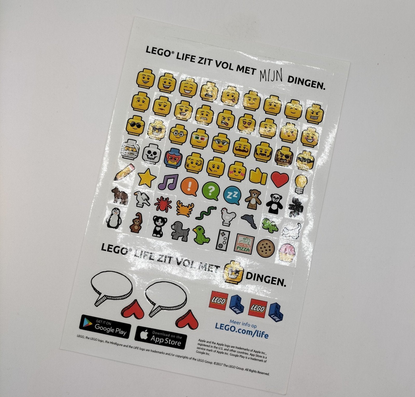 LEGO Life Sticker Vel - Minifiguren en Iconen, Ophalen of Verzenden