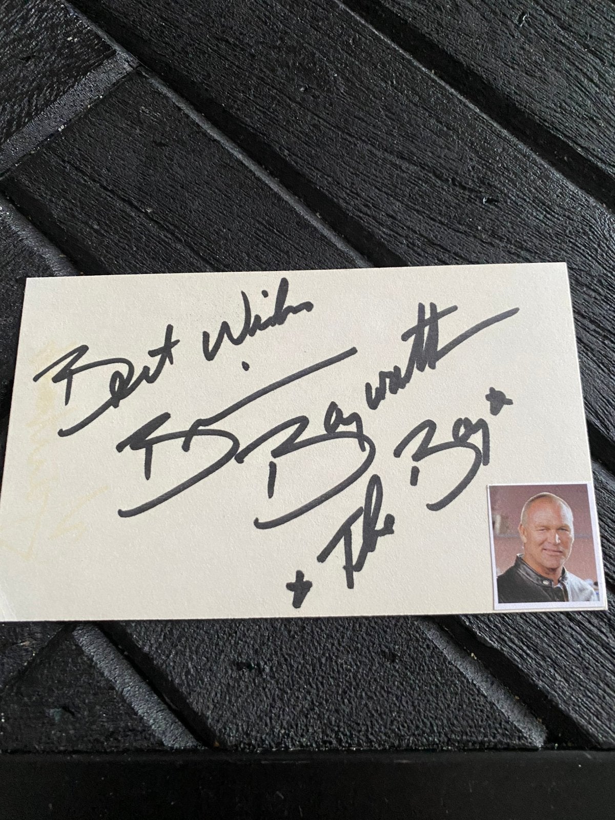 Filmster handtekening brian bosworth, Ophalen of Verzenden, Zo goed als nieuw, Foto of Kaart