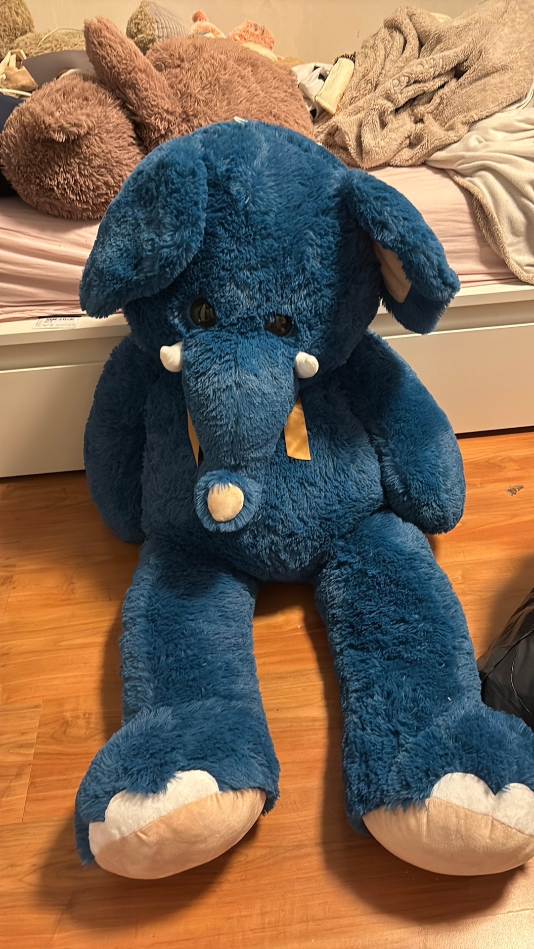 Grote blauwe olifant knuffel - 1.30m tot 1.40m, Blauw, Ophalen of Verzenden, Zo goed als nieuw, Olifant