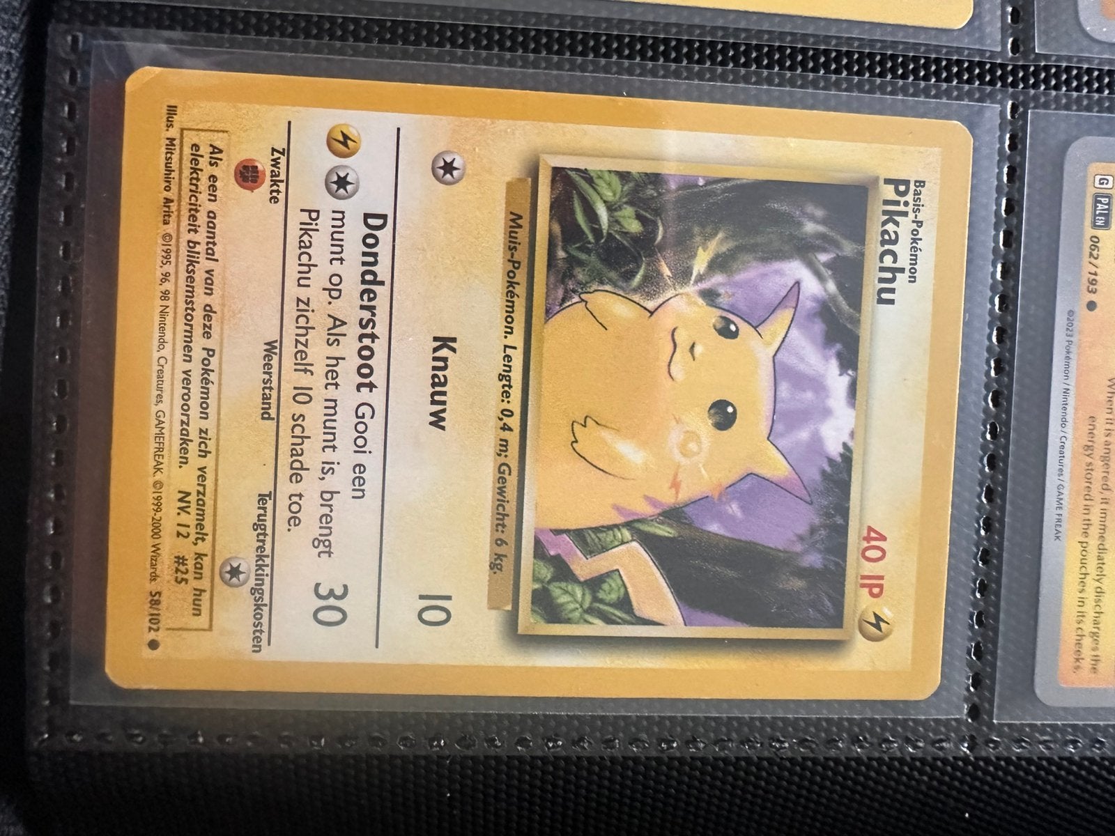 Pikachu Pokémon Kaart 58/102 (Nederlands), Verzenden, Gebruikt, Losse kaart