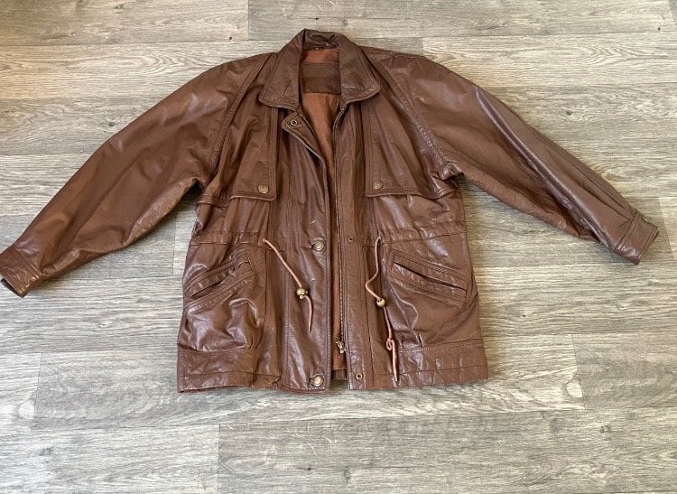 Echt Lederen Vintage Dames Parka, Chocoladebruin Maat 36, Ophalen of Verzenden, Zo goed als nieuw, Maat 36 (S), Donar