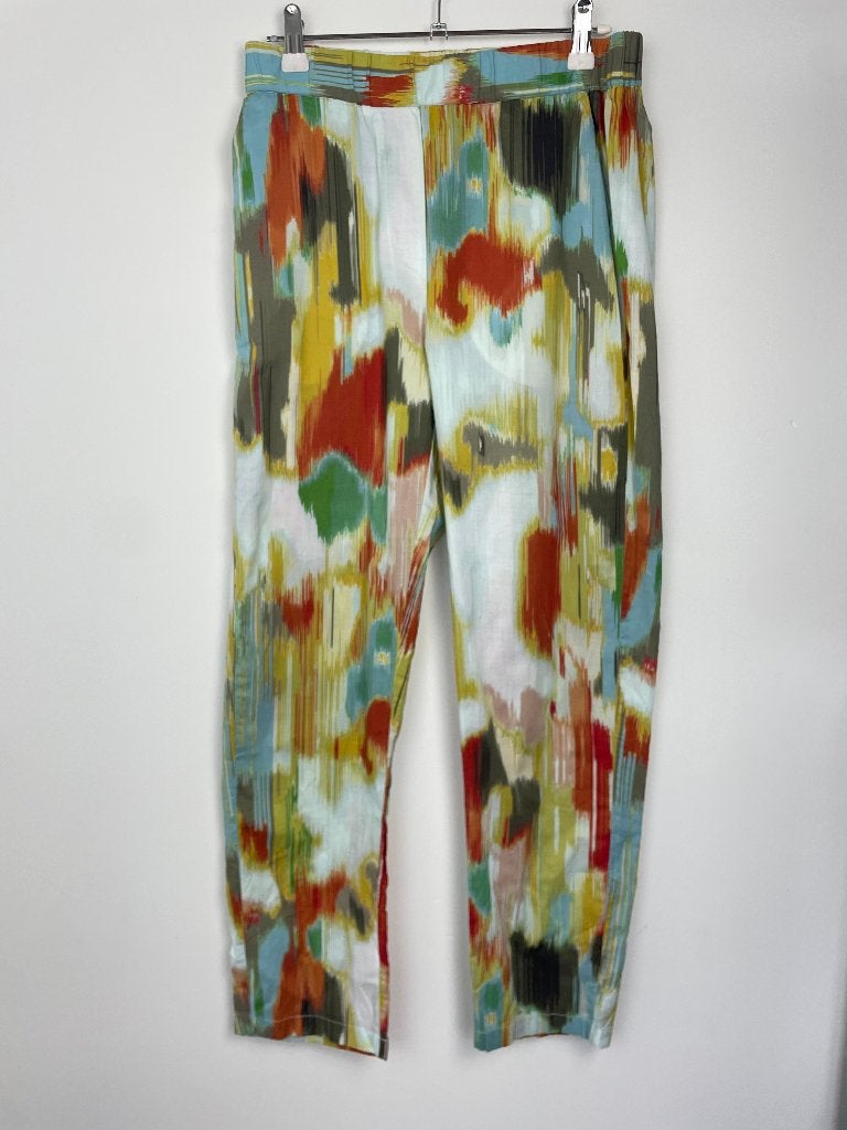 Diega Pacifio broek maat M kleurrijk abstract luchtig, Kleding | Dames, Maat 38/40 (M), 6 rue Béranger 75003 Paris, Eshop@diega.fr