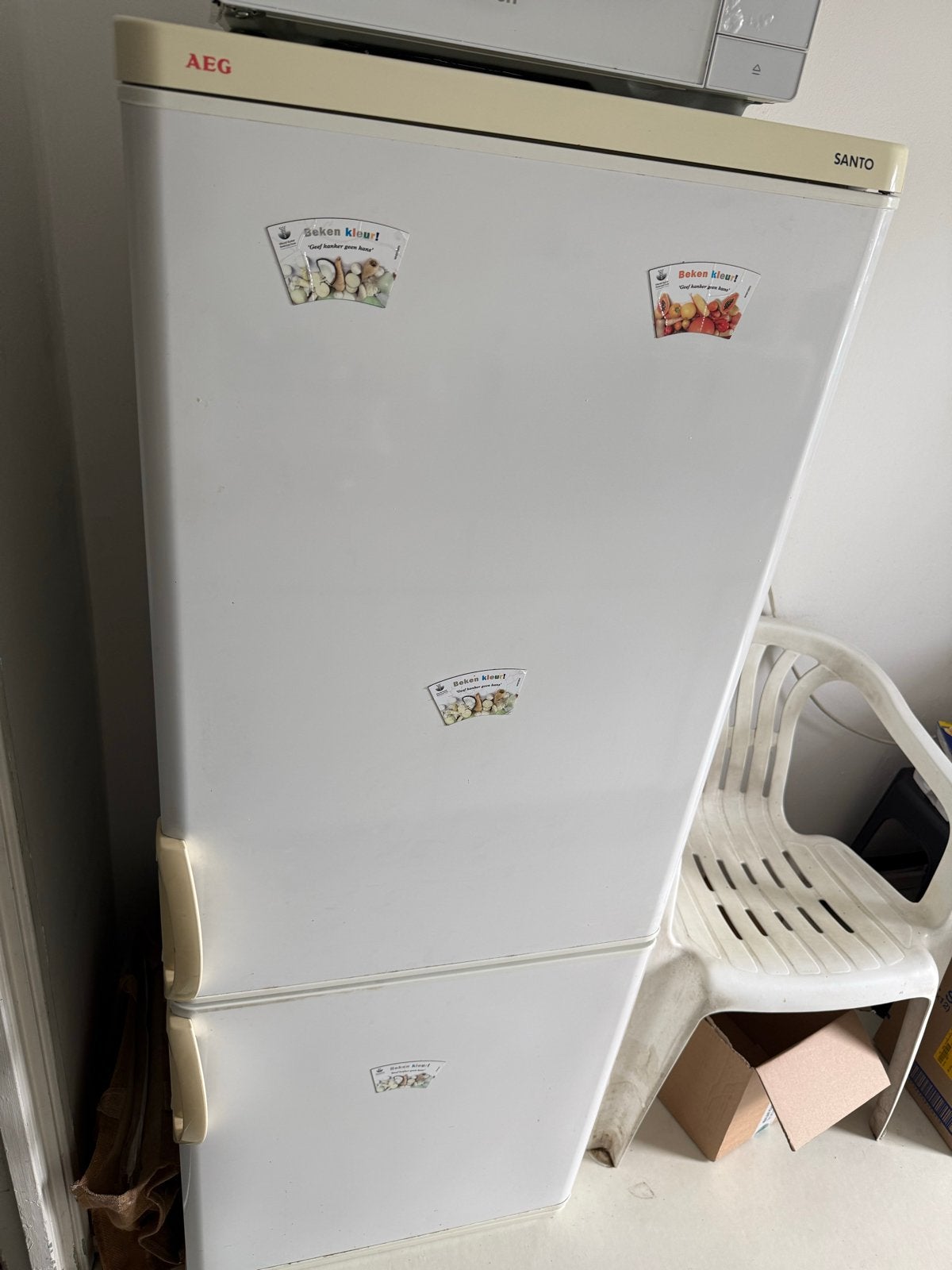AEG Santo koelkast met vriesvak - Werkt goed!, Ophalen, 150 tot 200 liter, Gebruikt, 60 cm of meer