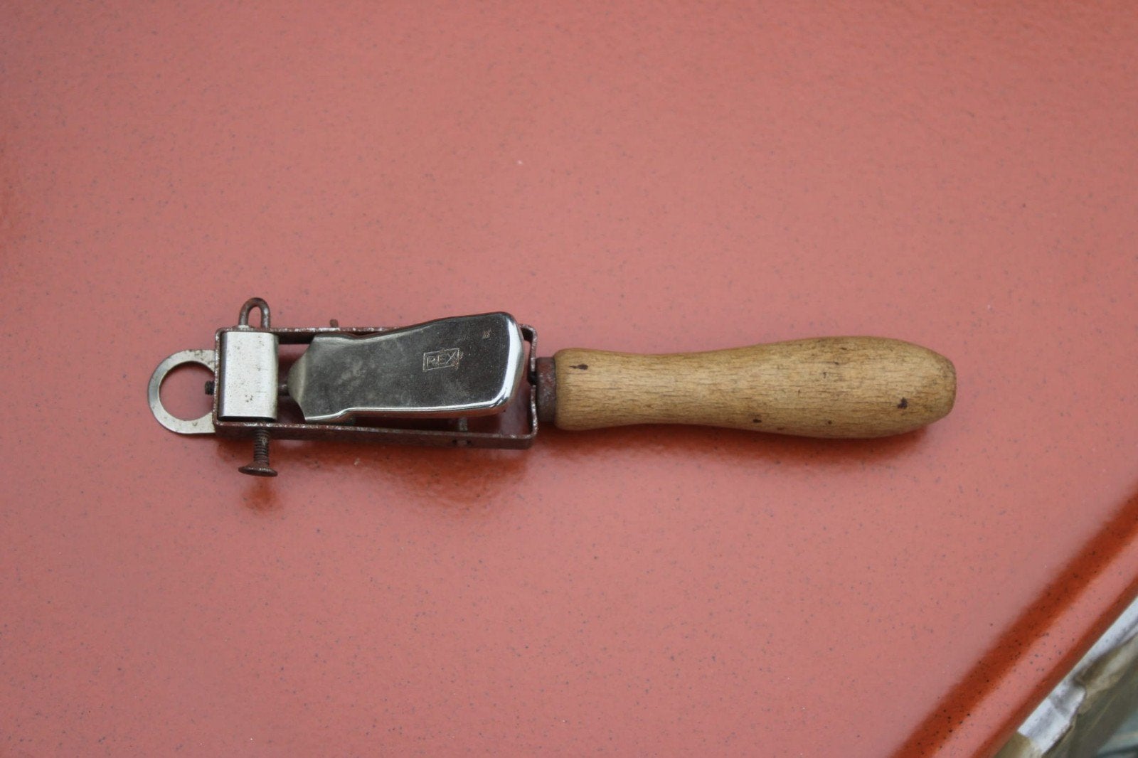 Vintage aansteker met houten handvat, Antiek en Kunst, Ophalen of Verzenden