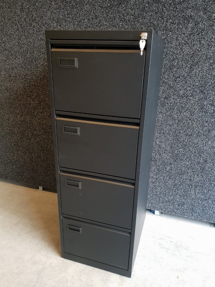 Dossierladenkast 4 laden Zwart (nieuw), Ophalen, Minder dan 50 cm, 100 tot 150 cm, Overzichtelijk opbergen van materialen of dossiers