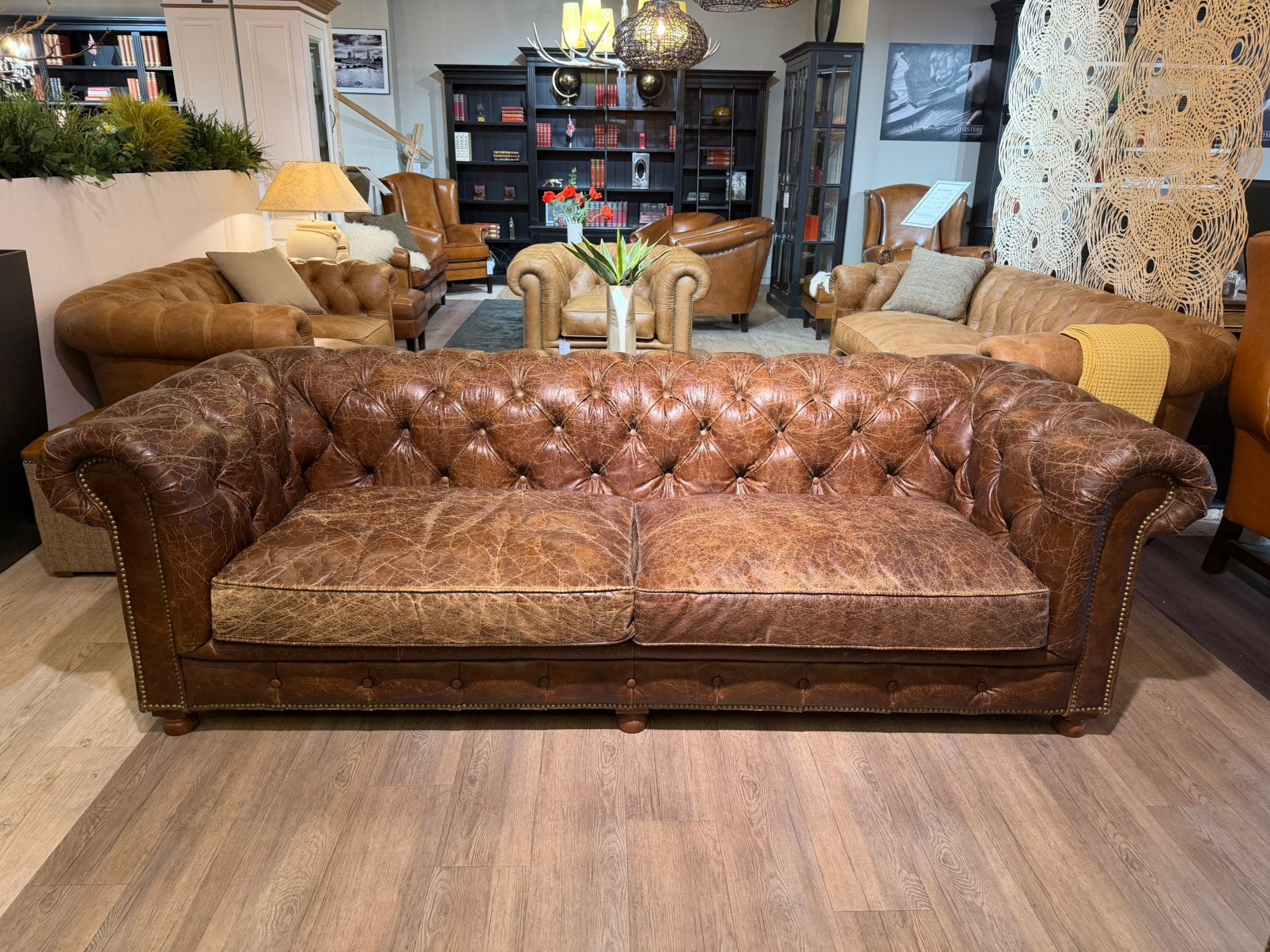 Chesterfield 3,5 Zits bank Vintage Bruin Ralph Lauren
