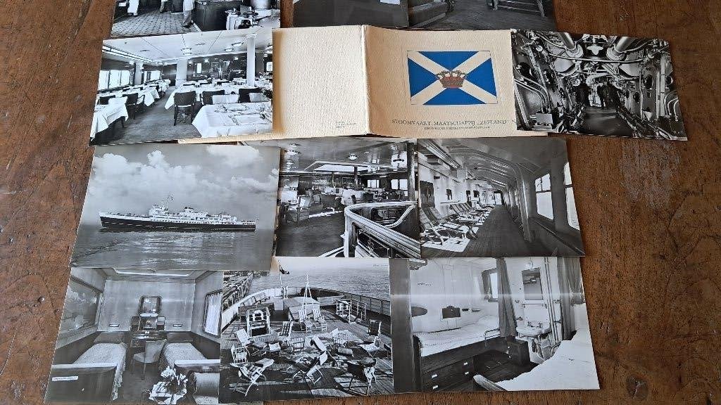 smz Stoomvaart Maatschappij Zeeland fotomap Emma Beatrix., Ophalen of Verzenden, 1940 tot 1960, Ongelopen, Zeeland