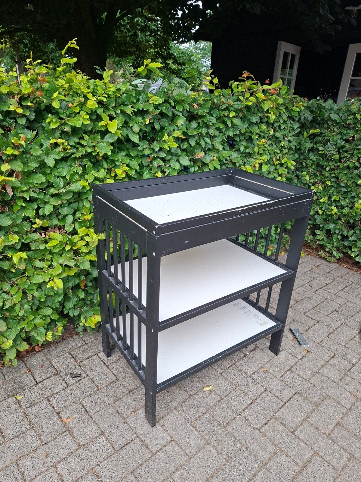 Zwarte commode met twee planken, Ophalen, 50 tot 70 cm, 100 cm of meer, 90 tot 105 cm