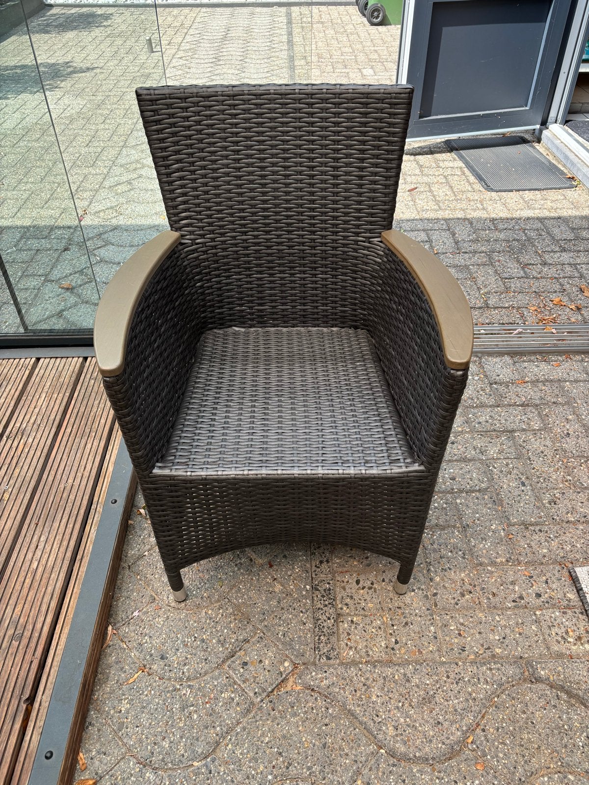 4 mooie wicker stoelen met kussens - Bois Le Duc, Tuin en Terras, Ophalen, Gebruikt, Wicker