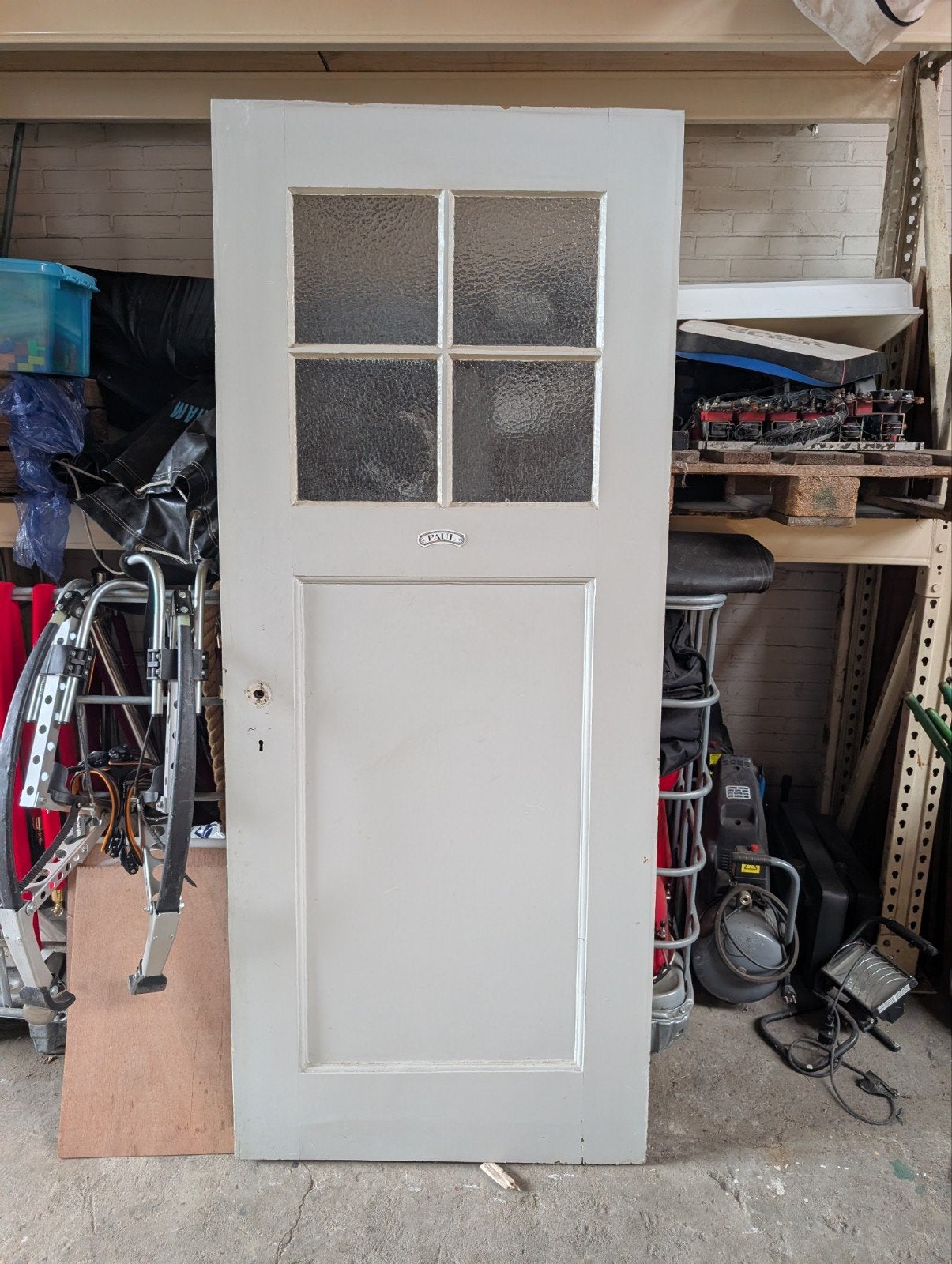 Gebruikte binnendeur met glaspanelen, Gebruikt, 80 tot 100 cm, Binnendeur, Ophalen of Verzenden