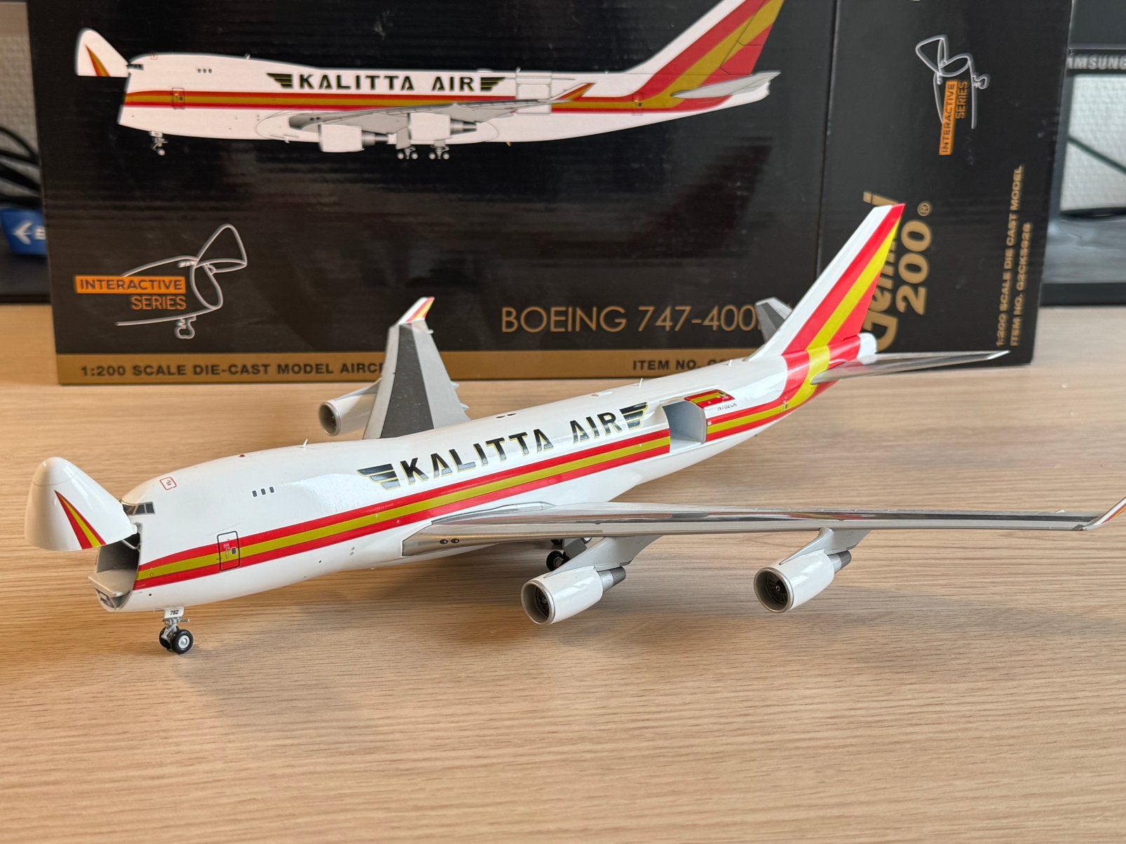 Kalitta Air Boeing 747-400f Gemini200, Ophalen of Verzenden, Zo goed als nieuw, Schaalmodel