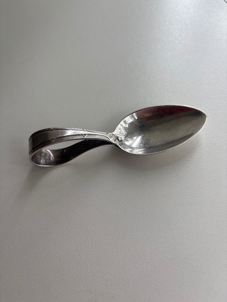 Kinderlepeltje ouderwets GEEN zilver, Overige materialen, Gebruikt, Los bestek, Ophalen of Verzenden