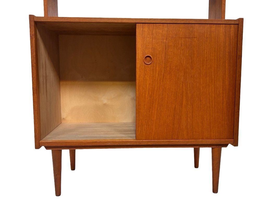 Vintage boekenkast wandkast teak fineer jaren 60 design, Ophalen, Met plank(en), Gebruikt, Vintage boekenkast
