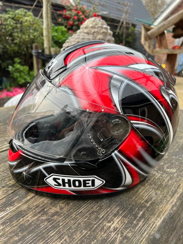 Shoei Integraalhelm - Rood/Zwart Design, Ophalen of Verzenden, Integraalhelm, Shoei, Dames