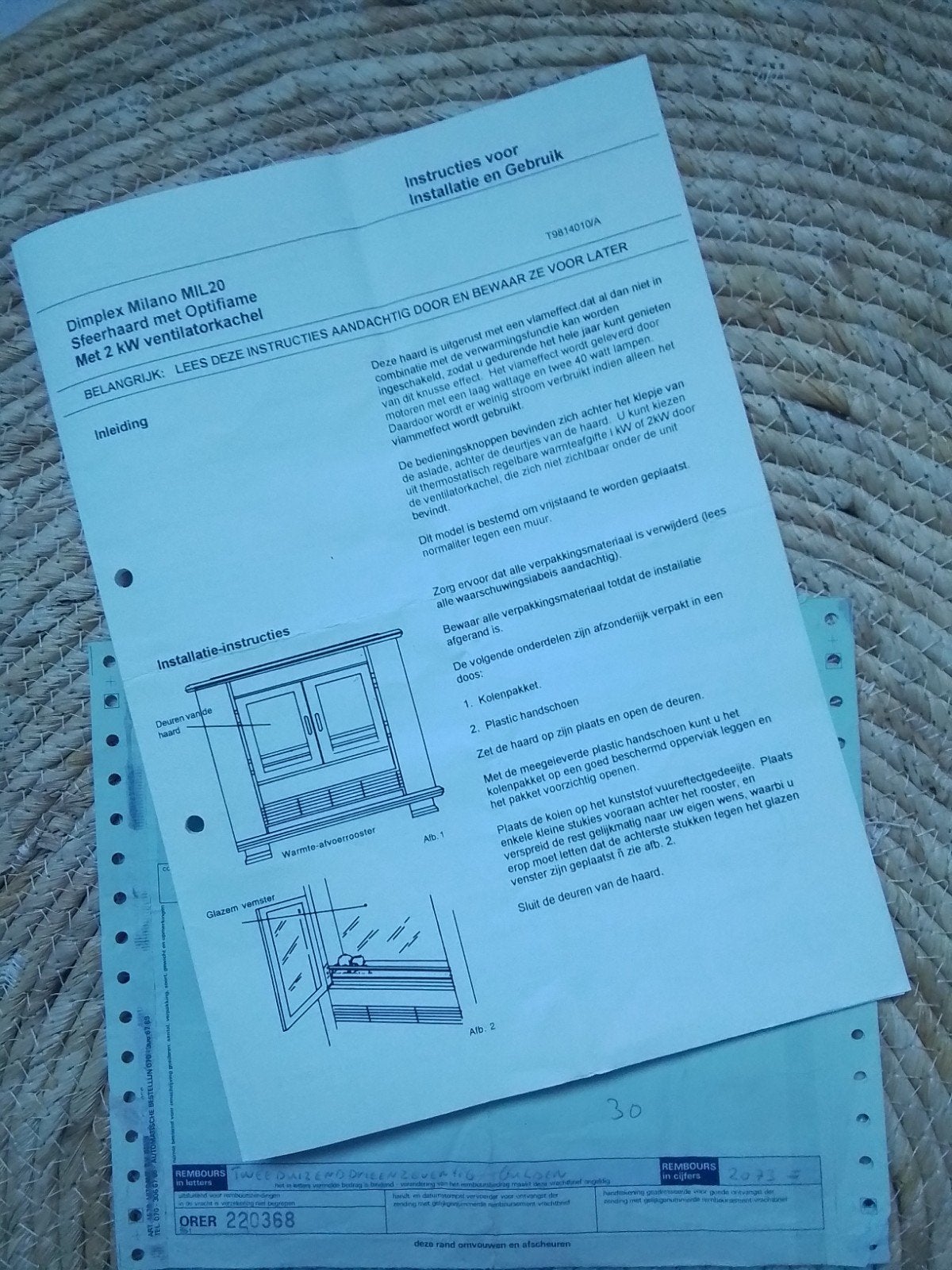 electrische sfeerhaard, Ophalen, Gebruikt, Vrijstaande haard, Elektrische haard