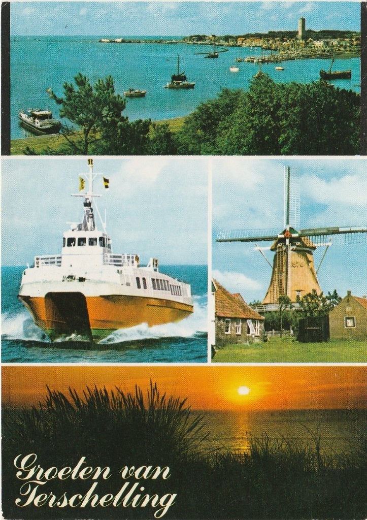 TERSCHELLING Dellewal Veerboot Molen Groeten, Verzenden, 1980 tot heden, Waddeneilanden