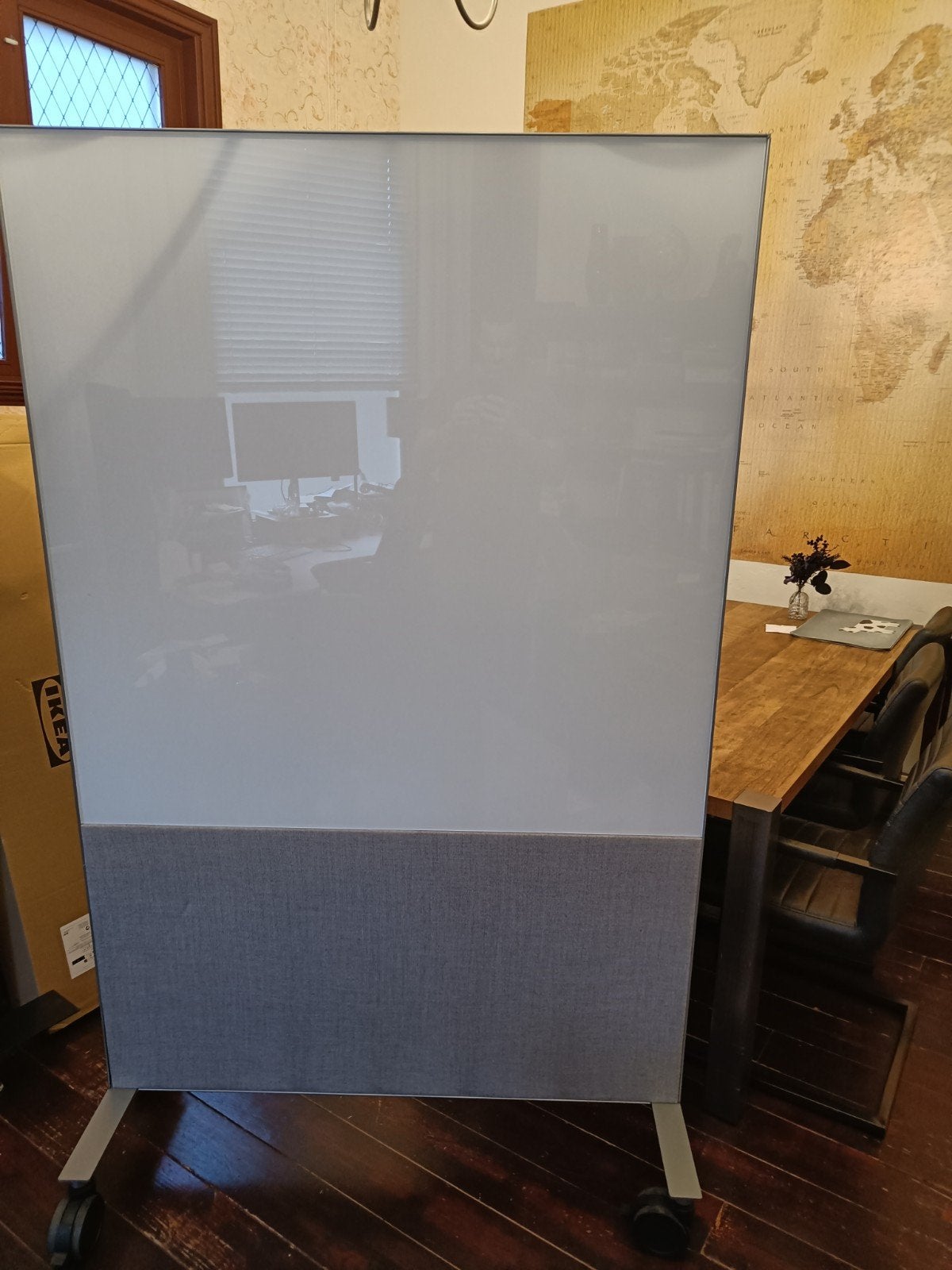 Grote verrijdbare roomdivider met whiteboard, Ophalen, Zo goed als nieuw
