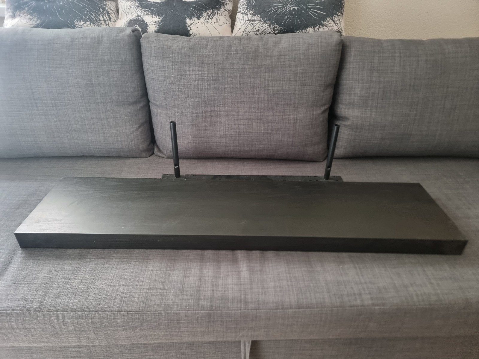 7x IKEA LACK Wandplank Zwart Houtmotief 110x26x5cm, Ophalen of Verzenden, Gebruikt