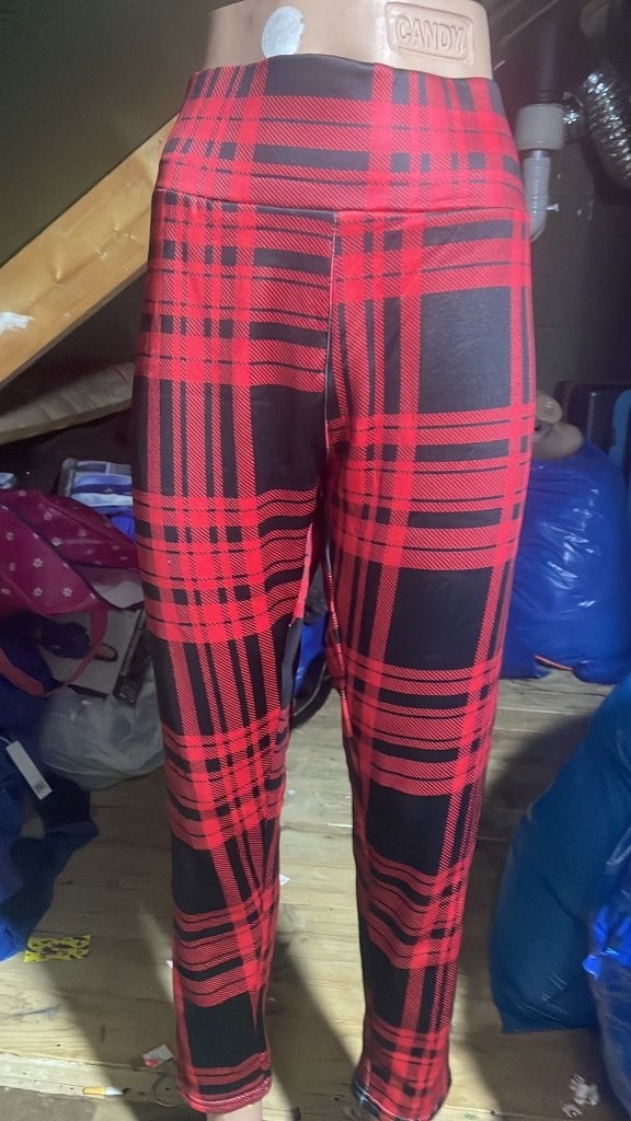 Nieuw! Warme Gevoerde Geruite Leggings - Tartan - L t/m XXL, Ophalen of Verzenden, Nieuw, Zwart, Legging