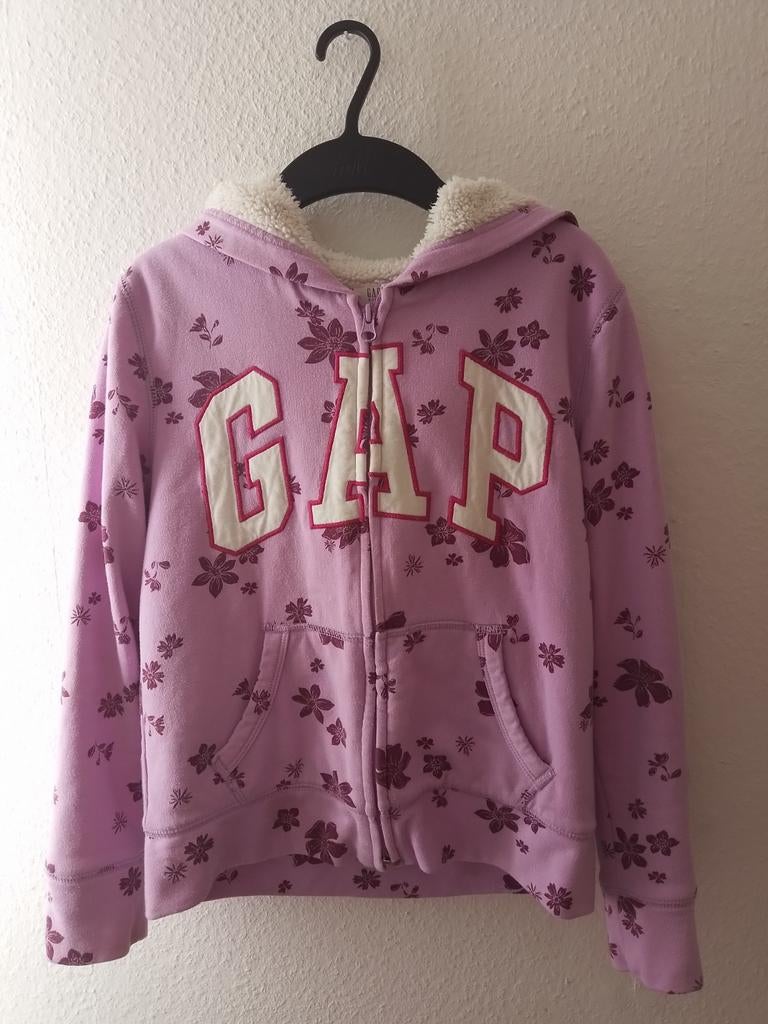 GAP Vest Roze met Bloemenprint en Teddyvoering Maat 14-16, Ophalen of Verzenden, Gebruikt, GAP, Meisje