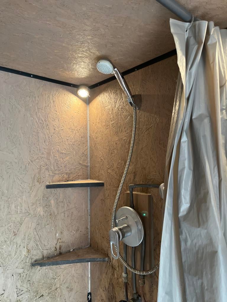 Complete Douchecabine met Mengkraan en Verlichting, Ophalen of Verzenden, Gebruikt, Rvs, Douche