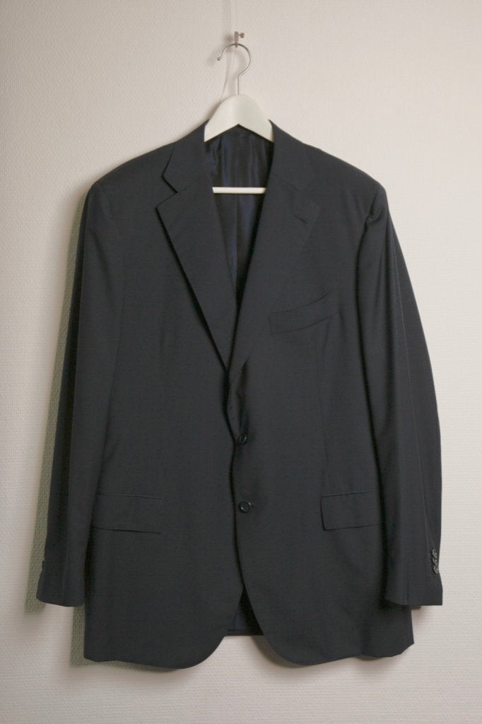 CESARE ATTOLINI 140's wol d.blauw jasje Mt 54 Winkelpr€4000,, Maat 52/54 (L), Cesare Attolini, Blauw, Ophalen of Verzenden