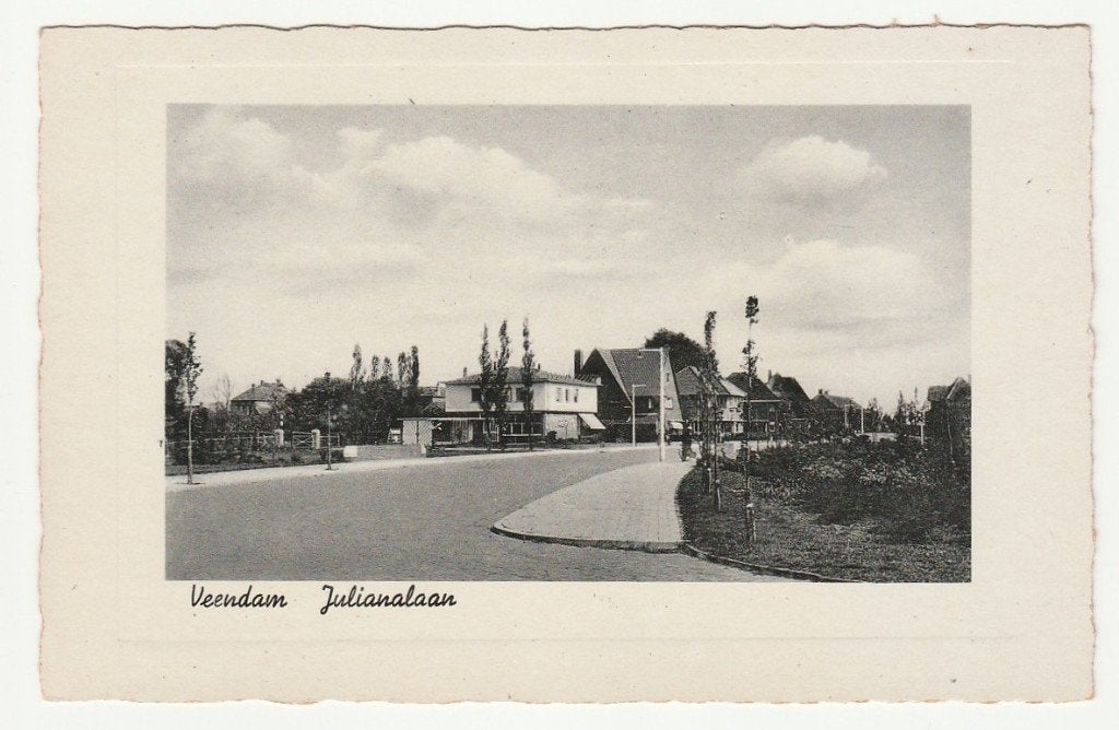 Veendam - Julianalaan, Verzenden, 1920 tot 1940, Ongelopen, Groningen