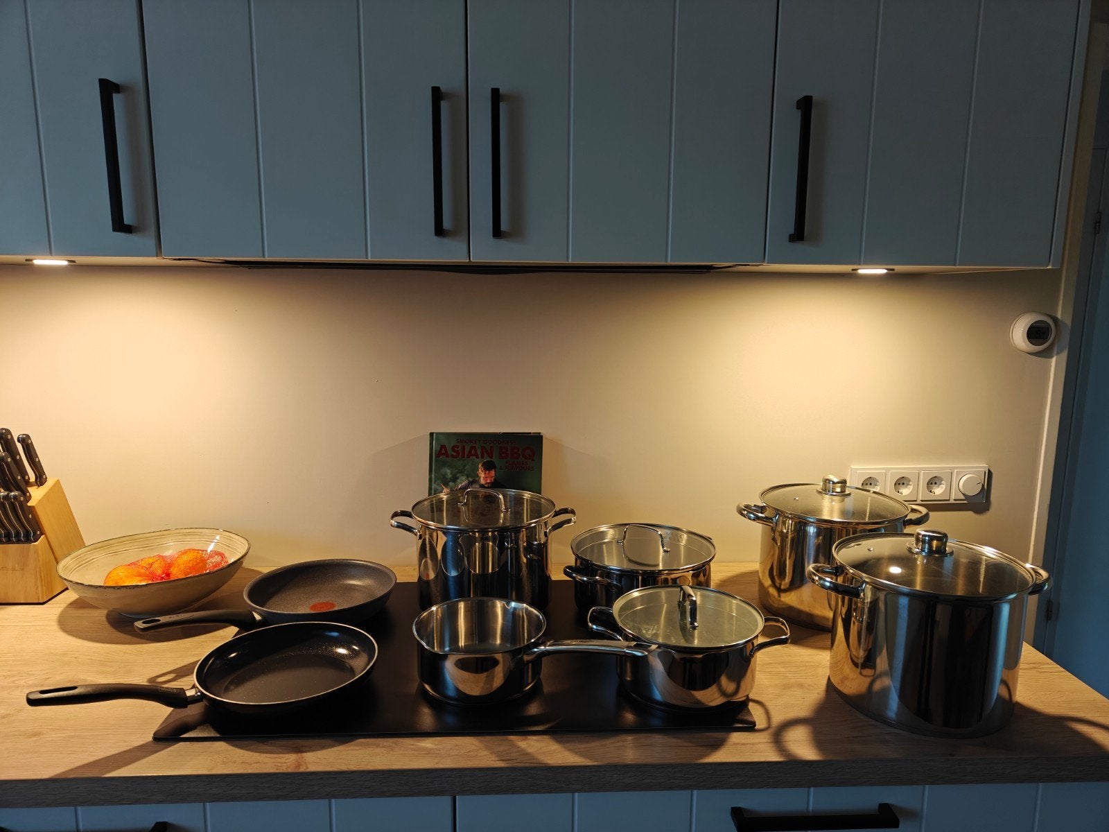 Pannenset (Masterchef, Tefal, Green Chef), Huis en Inrichting, Keuken | Potten en Pannen, Gebruikt, Pannenset, Rvs, Ophalen