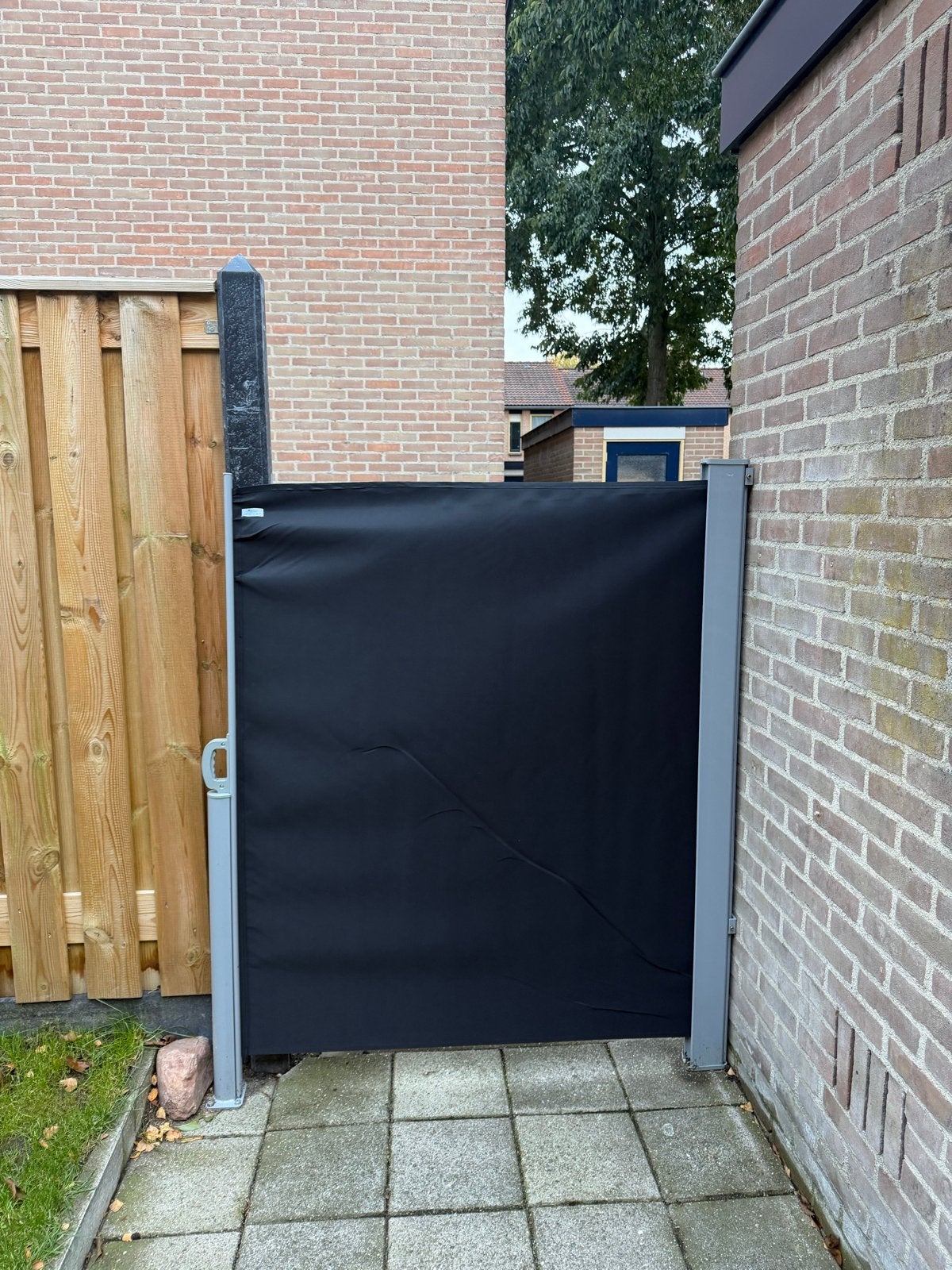Tectake Zijscherm Zwart - 160x300 cm - Privacy en Windscherm, Ophalen, Kunststof, 1 tot 2 meter, Minder dan 3 meter