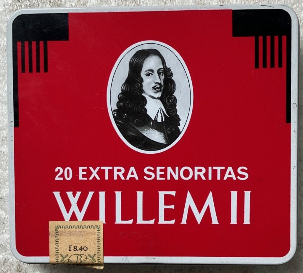Vol doosje. Willem II 2. Extra. Senoritas sigaren: 20 stuks, Ophalen of Verzenden, Nieuw, Tabaksdoos of Verpakking