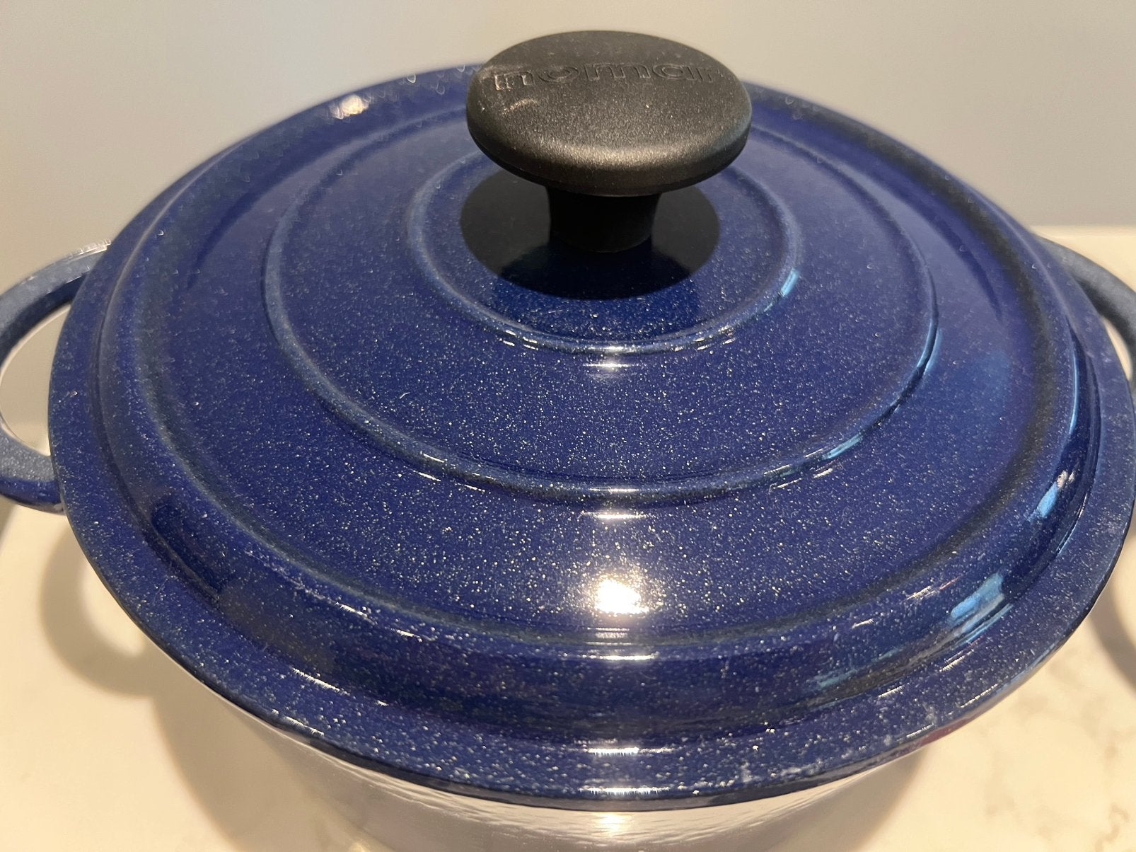 Nomar gietijzeren braadpannen Midnight Blue 20 & 24 cm, Gietijzer, Pannenset, Ophalen of Verzenden, Zo goed als nieuw