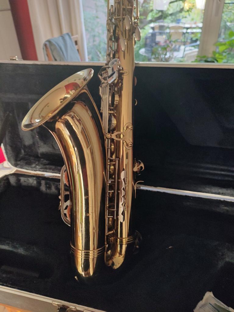 OLDS tenor saxofoon, Muziek en Instrumenten, Blaasinstrumenten | Overige, Ophalen, Gebruikt, Koperblazer, Met koffer of draagtas