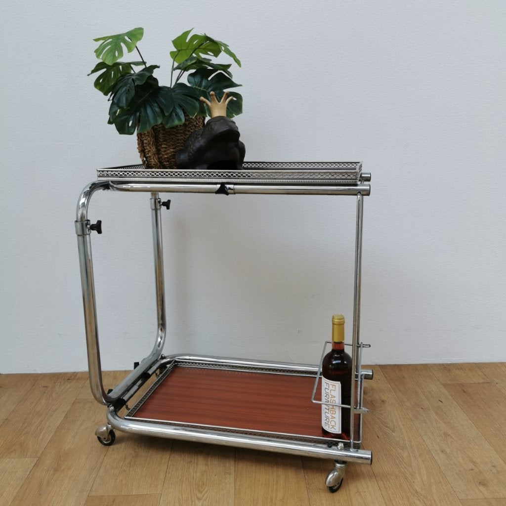 Vintage barcart  butlerwagen trolley serveerwagen 01, Huis en Inrichting, Tafels | Bijzettafels, Valkenswaard, Gebruikt, Info@flashbackfurniture.nl