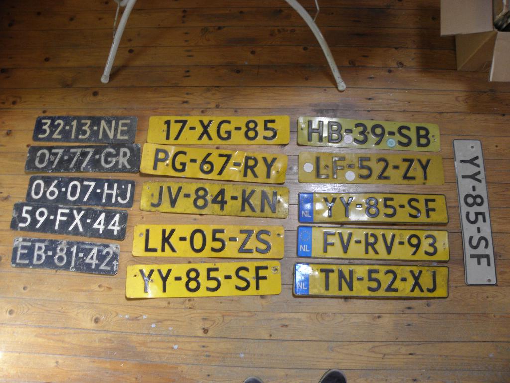 nederlandse kenplaten, Ophalen of Verzenden, Gebruikt, Auto's