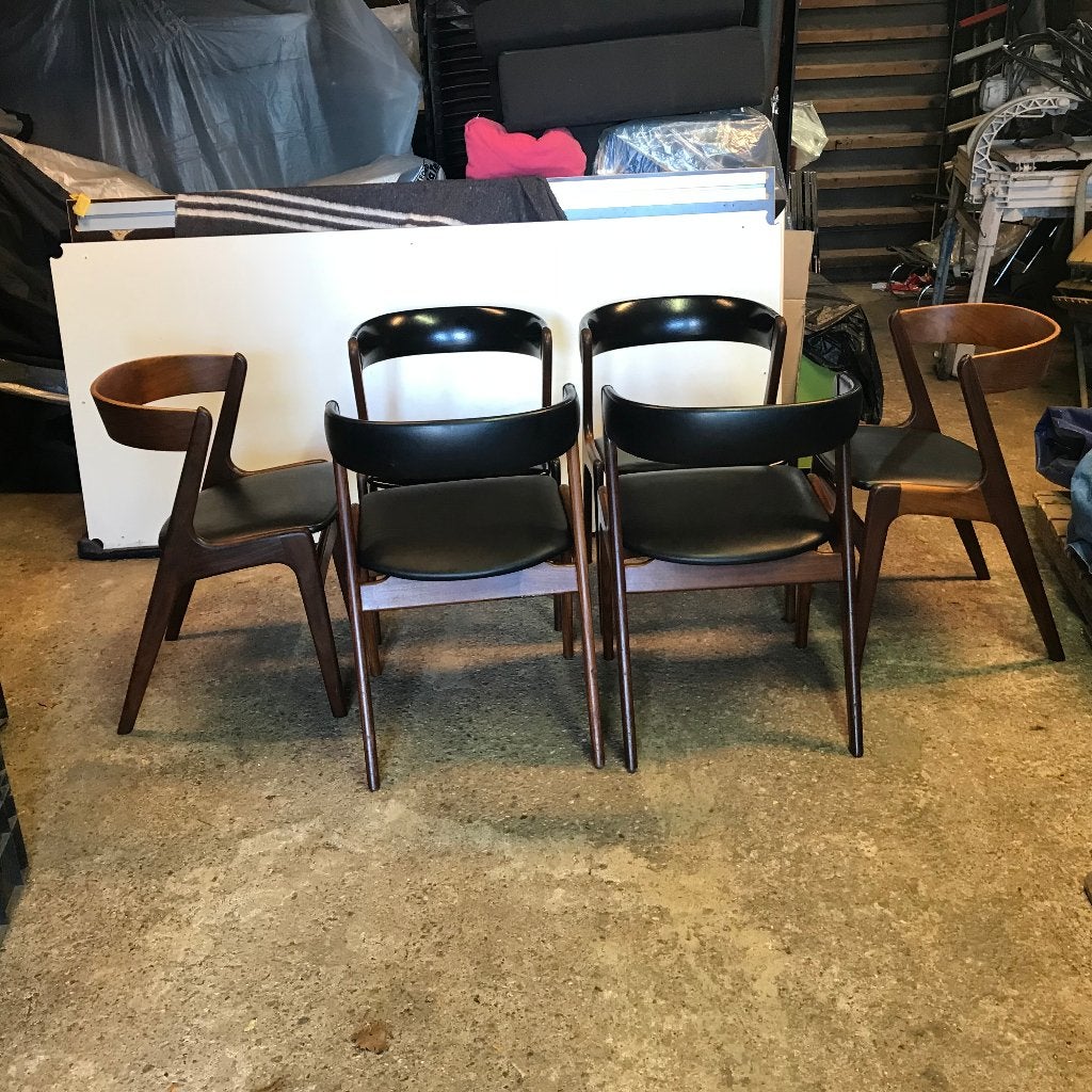 6 Farstrup Kai Kristiansen design vintage stoelen stoel, Huis en Inrichting, Stoelen, Gebruikt, Bruin, Ophalen of Verzenden, Nvt