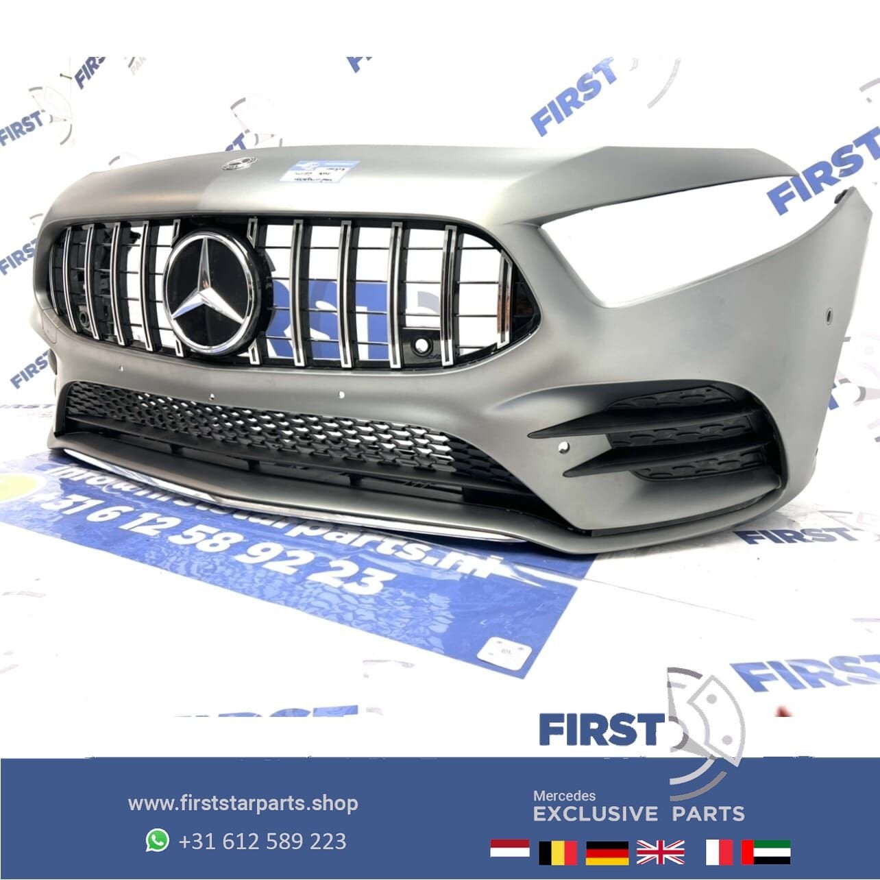 W177 V177 Mercedes A KLASSE SEDAN AMG LINE VOORBUMPER MAT GR, Gebruikt, -, Voor, Ophalen of Verzenden