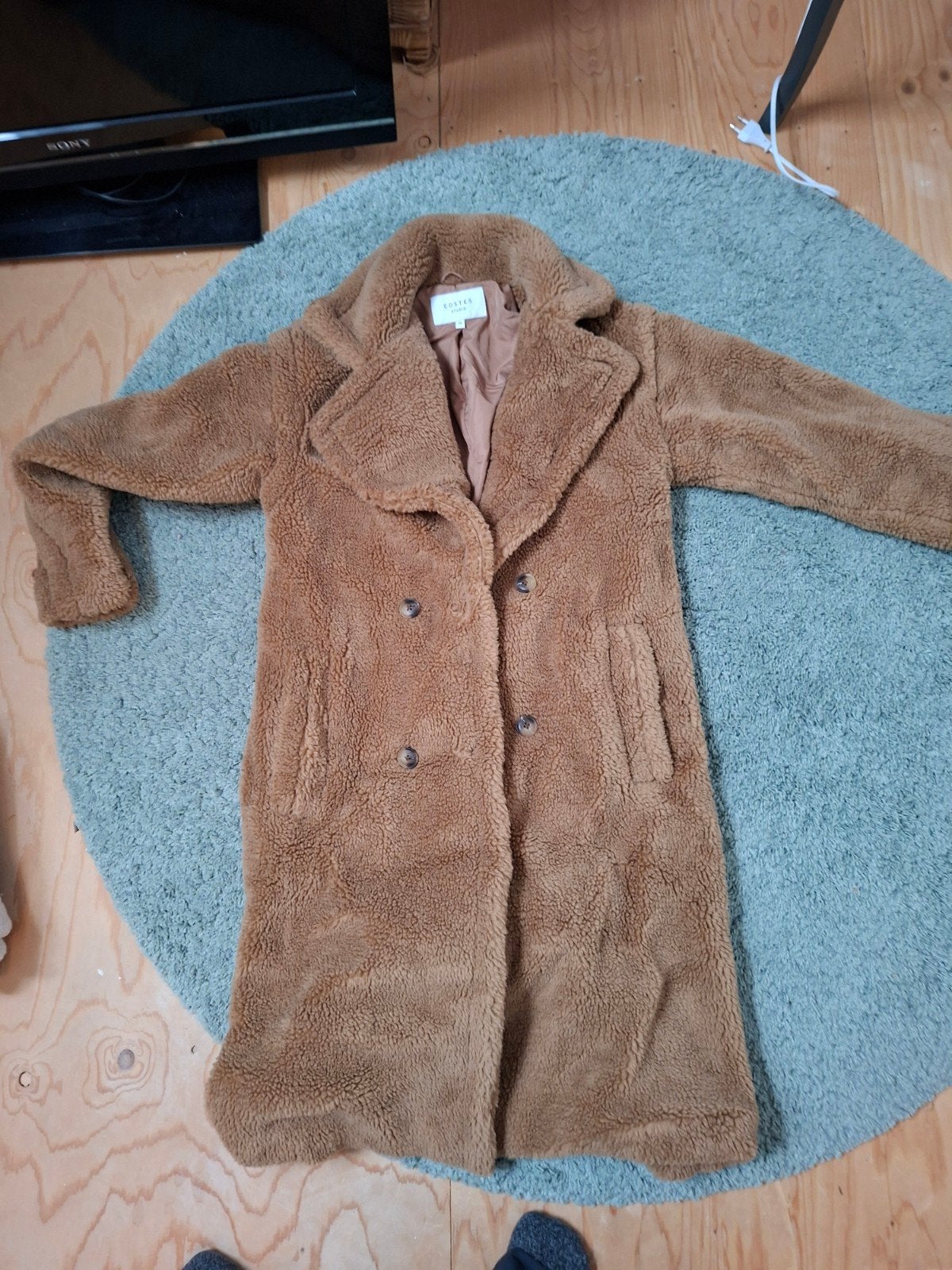 teddy jas costes lichtbruin maat M, Ophalen of Verzenden, Zo goed als nieuw, Maat 38/40 (M), Bruin