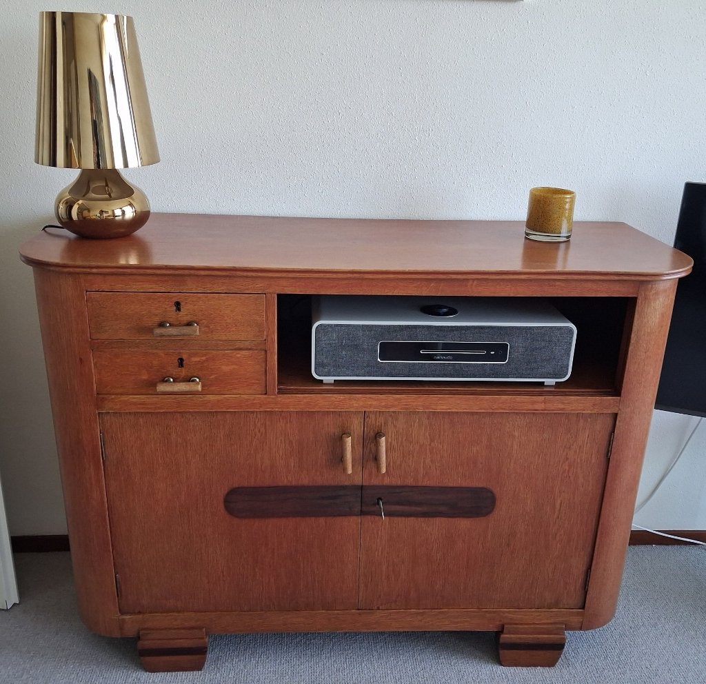 Amsterdamse school Art Deco eiken kast dressoir Coromandel, Antiek en Kunst, Ophalen