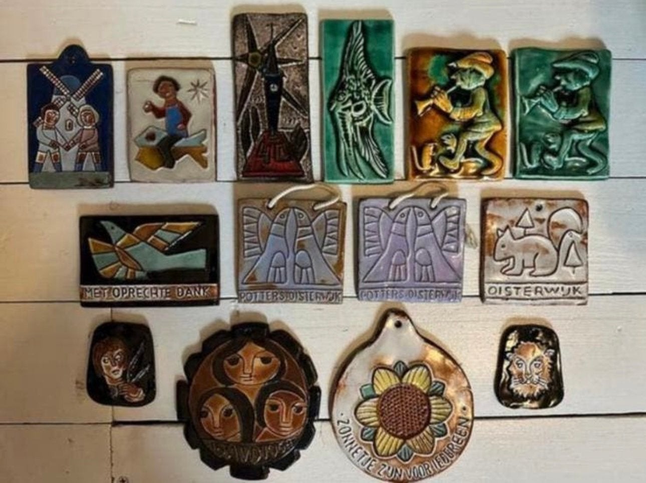 Henk Potters Oisterwijk Wandtegeltje Tegeltje Vintage, Antiek en Kunst, Ophalen of Verzenden