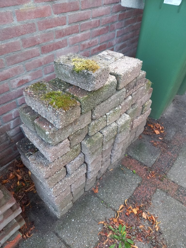 betonklinkers,60+ stuks, Tuin en Terras, Ophalen, Gebruikt, Beton, Klinkers