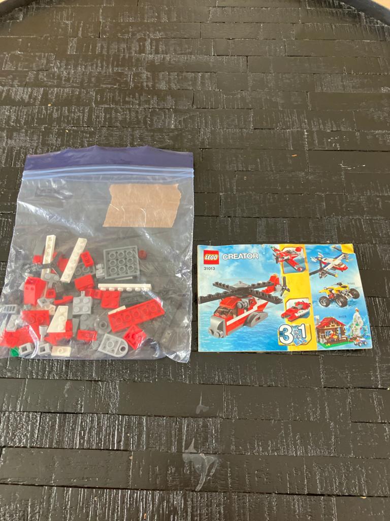LEGO Creator 31013 Rode Helikopter 3-in-1 set, Ophalen of Verzenden, Zo goed als nieuw