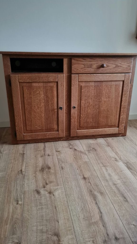 massief eiken kastje, Huis en Inrichting, Ophalen, 50 tot 75 cm, 100 tot 150 cm, Minder dan 100 cm