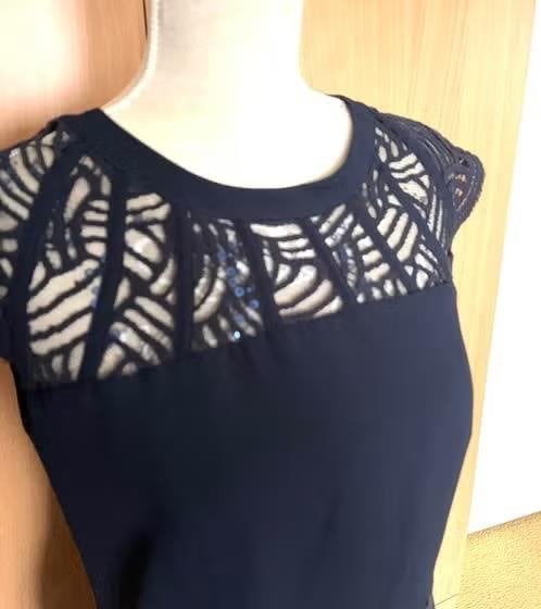 Select Hermann Lange blauwe jurk maat 38, Kleding | Dames, Maat 38/40 (M), Blauw, Ophalen of Verzenden, Zo goed als nieuw