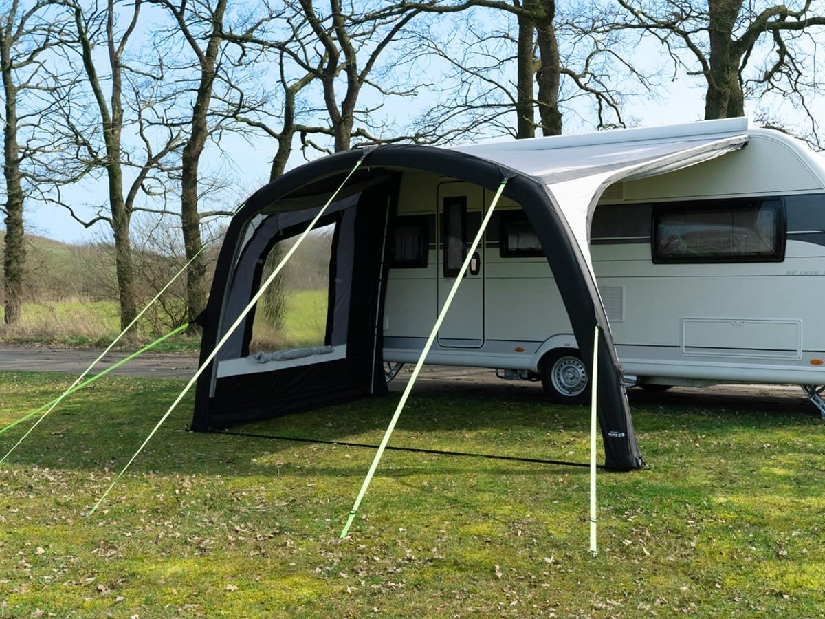 Obelink Sunroof 400 opblaasluifel, Caravans en Kamperen, Ophalen, Gebruikt, Polyester, Overige merken