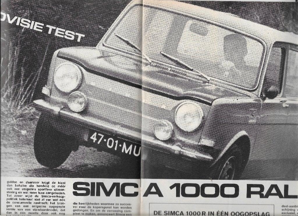 Roadtest SIMCA 1000 Rally, 1979, Autovisie., Nieuw, Ophalen of Verzenden, Overige merken, Autovisie