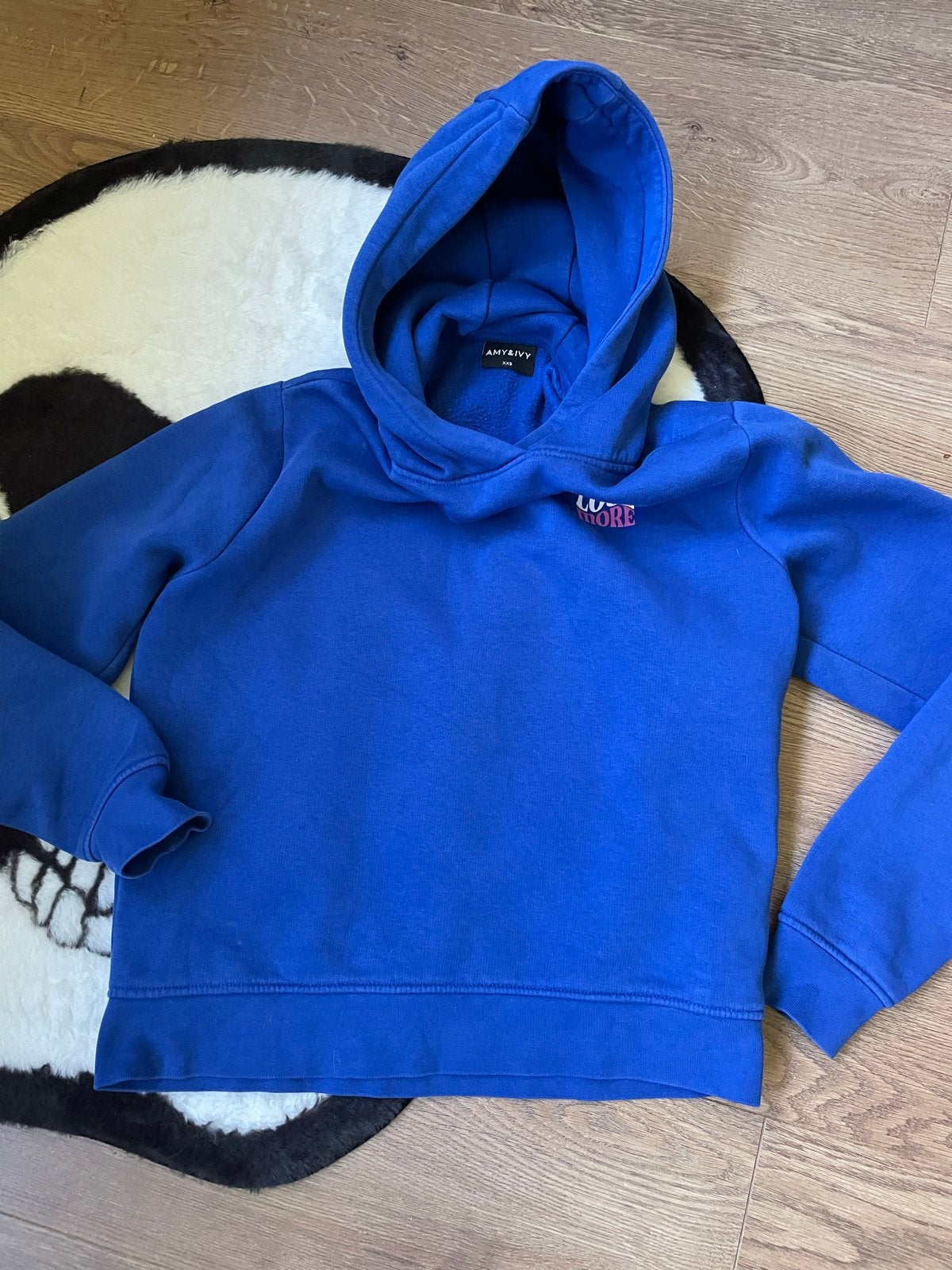 Amy & Ivy Trui - Blauw met 'Love More' print, Ophalen of Verzenden, Zo goed als nieuw, Maat 34 (XS) of kleiner, Blauw